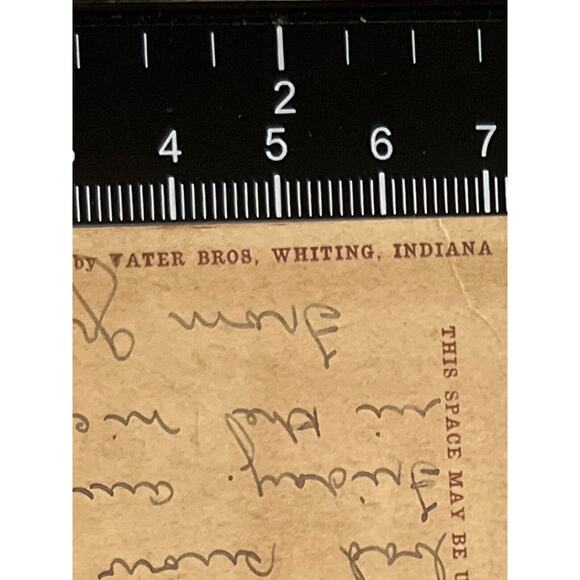 Antique 1907 Litho Ephemera Postcard Tank Fire Whiting IN Posted 1912 Fire Dept - Picture 7 of 7